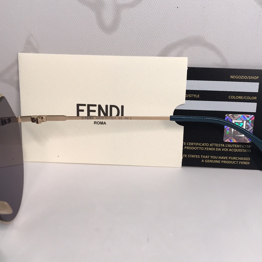 Fendi FF0194/S 0002A Blue Square Sunglasses – Women’s Luxury Eyewear - Picture 11 of 15